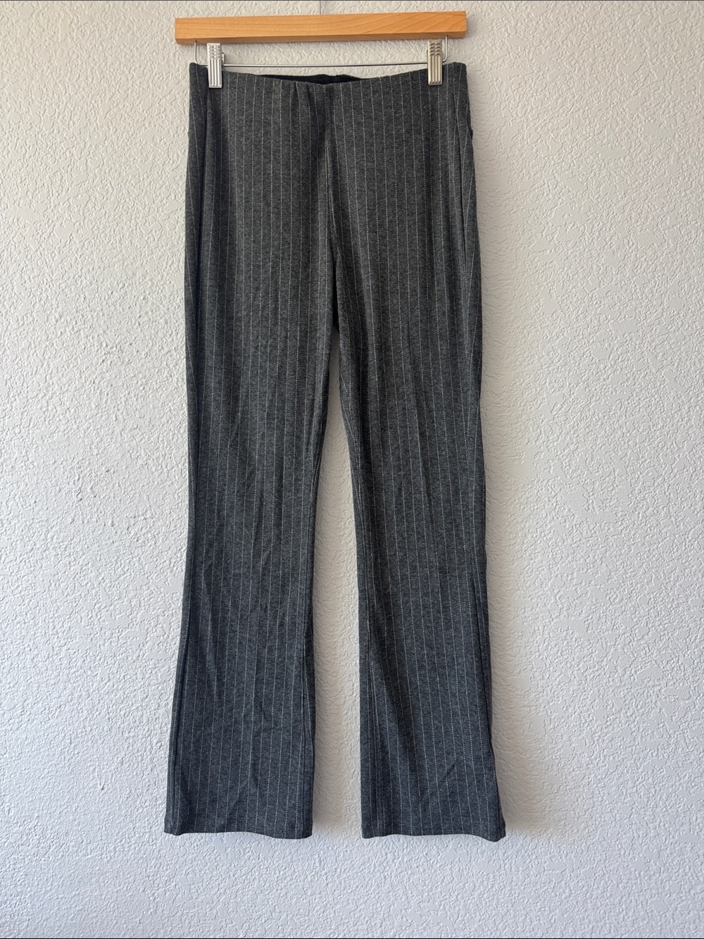 American Eagle Outfitters Gray Pinstripe Boot-Cut Pants